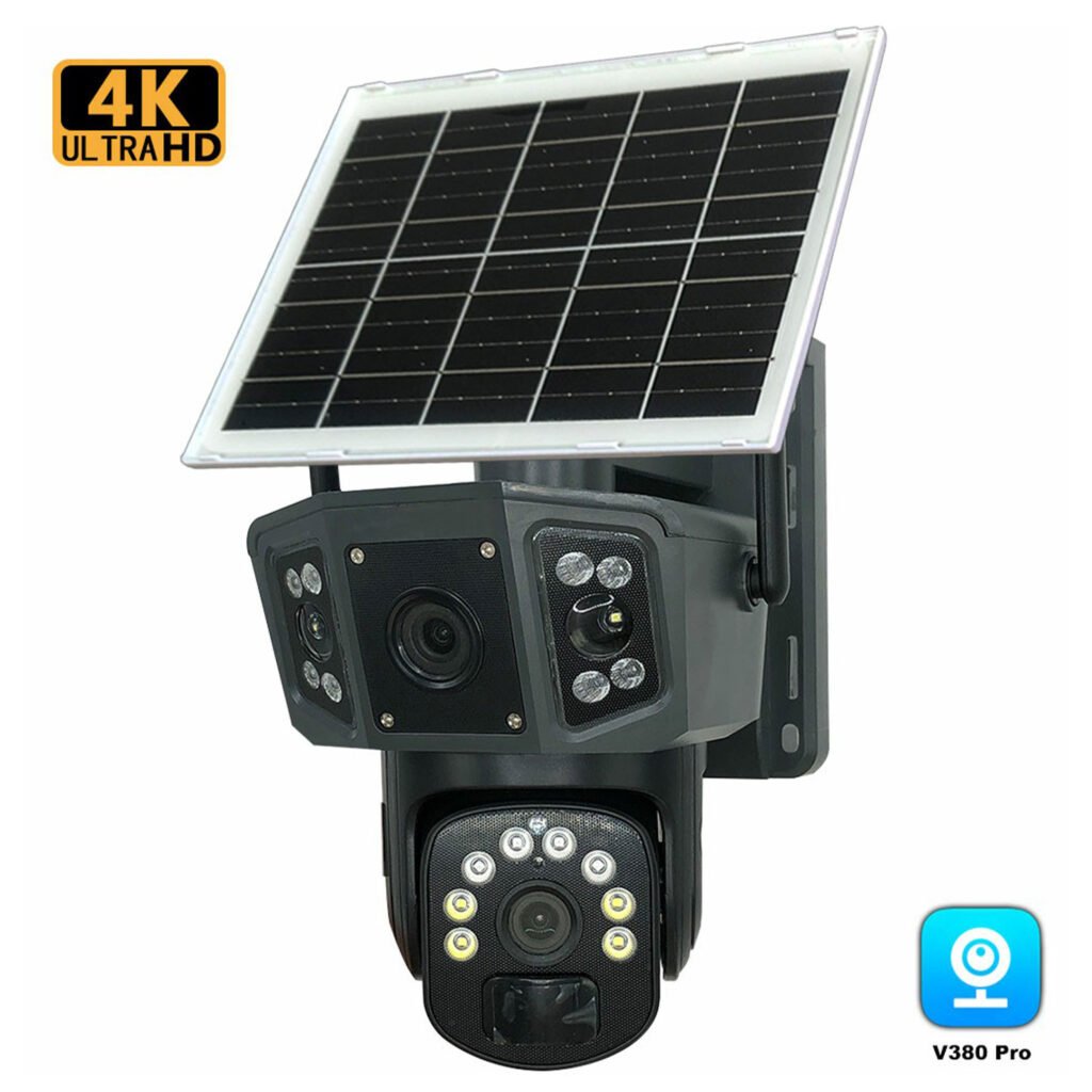 SPEEDX CA-WC013 SOLAR OUTDOOR 8MP DUAL LENS CAMERA PAN TILT PIR MOTION ...